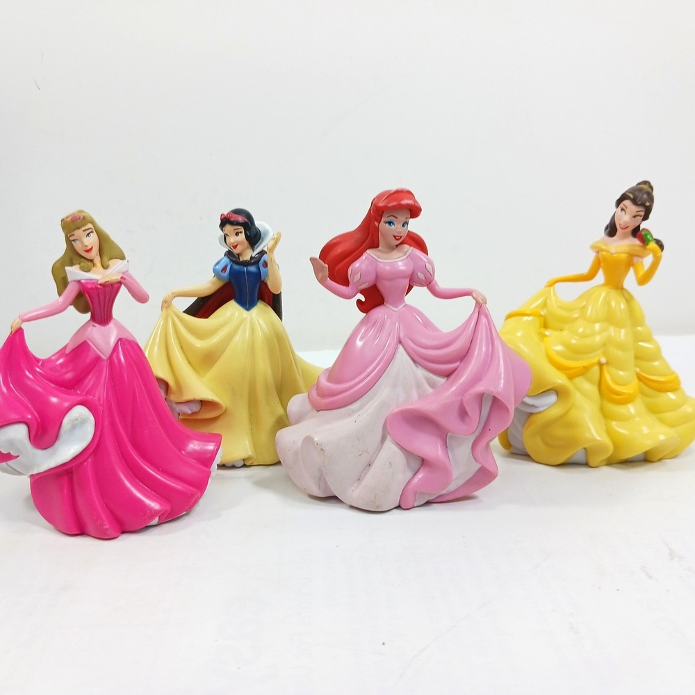 Disney Princess Figurine Lot Belle Ariel Snow White Aurora 3.5 Inch Figures